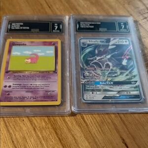 Slowpoke and Silvally GX Graded Pokémon Cards for kids/Adults